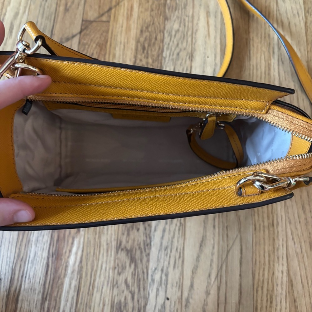 Michael Kors Sunflower Yellow Saffiano Leather Crossbody - Picture 8 of 8
